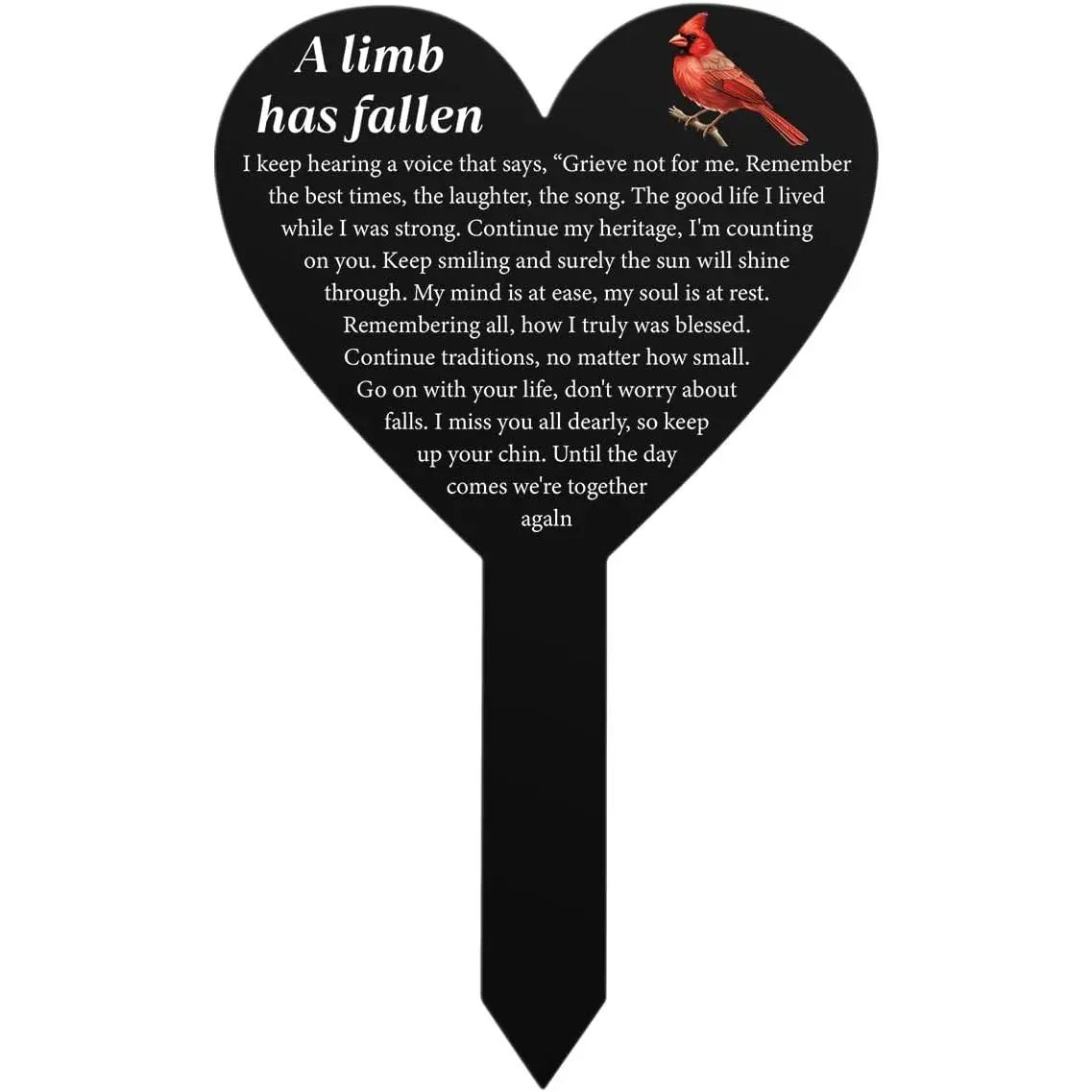 Grave Markers for Cemetery for Humans Grandma Grandpa Dad Mom Memorial Day Decorations Sympathy  for Someone who Lost A Loved One Temporary Grave Marker Cardinal Memorial Garden Stake for Outdoors