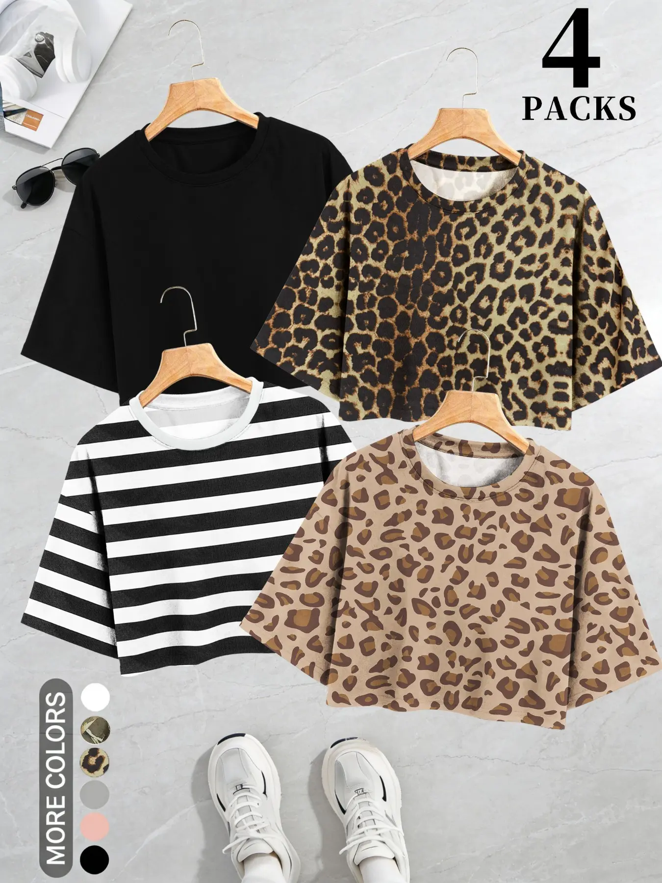 Women's Summer Casual Loose Fit Short Sleeve Top Set, Pure Color Letter Pattern Design, Daily Wear & Active Lifestyle Clothes, Womenswear