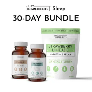 Just Ingredients Sleep Bundle - Magnesium - Strawberry Limeade Nighttime Relax - Ashwagandha