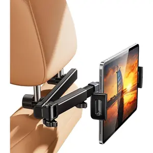 Headrest Tablet Holder,  Headrest Tablet Stand, Extension Arm   Seat Mount Tablet Holder for , Compitible with 4.7-12.9" Tablet iPad Pro, Air, Mini, Galaxy, Fire