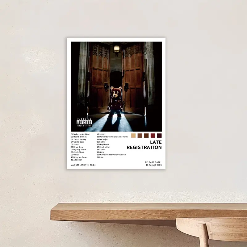 Late Registration - Music album covers, album art posters, Artwork, rap-hip-hop-R&B album wall decorations, iconic rap album aesthetics, modern music art, gifts for rap fans, frameless, Hang, Merch