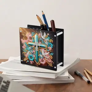 Acrylic Special Shape Animals Diamond Painting Pencil Holder DIY Diamond Painting Pen Holder Kit Pen Organizer Desktop Ornaments for Adult Beginners