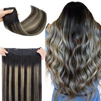 #1B/19/1B Balayage Natural Black to Light Blonde