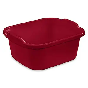 Sterilite Large Multi Function Home 12 Qt Sink Dish Washing Pan, Red (32 Pack)