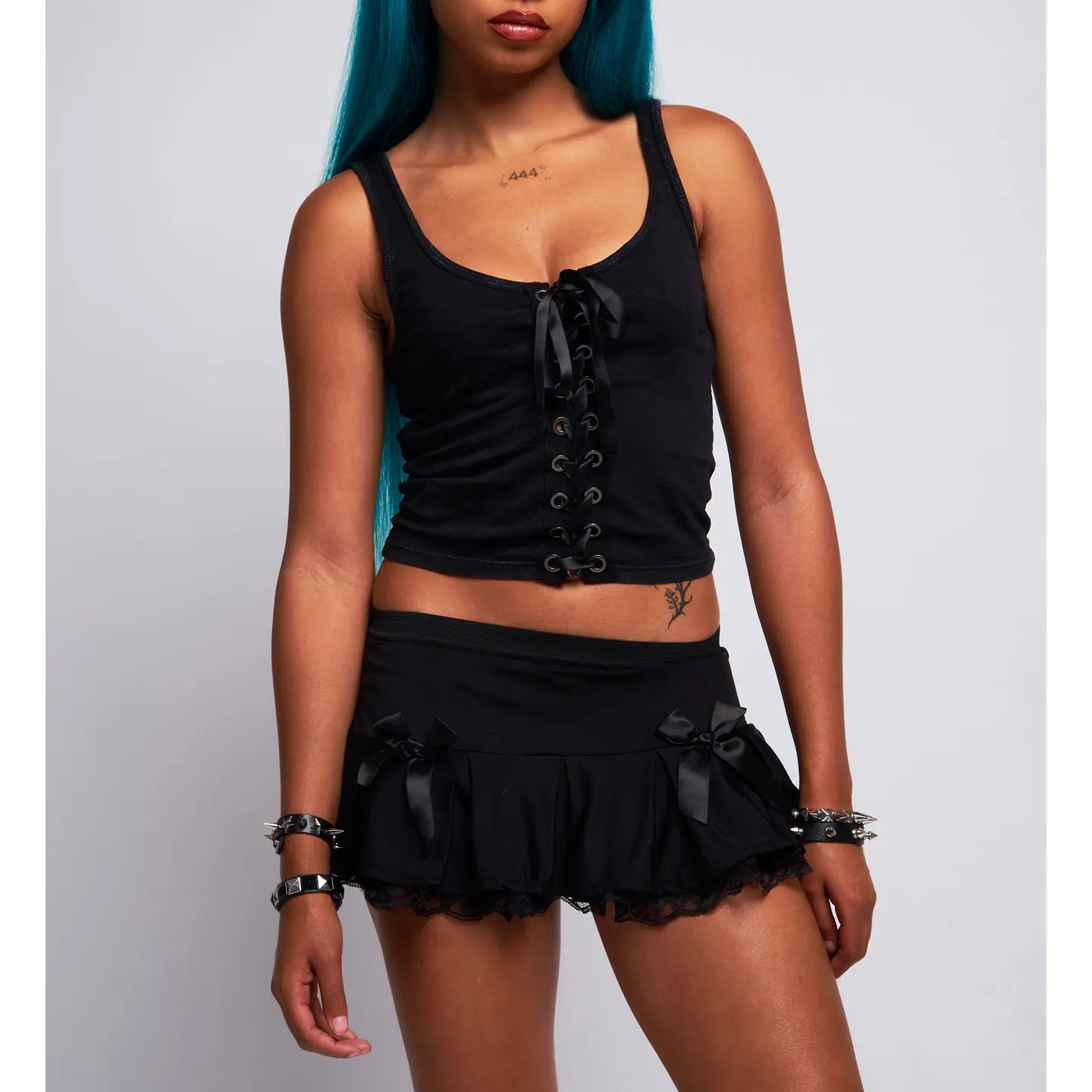 Affliction Women's Tank Top Flaming Dragon Lace Up