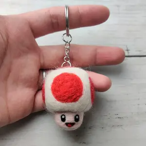 Toad Needlefelt Keychain