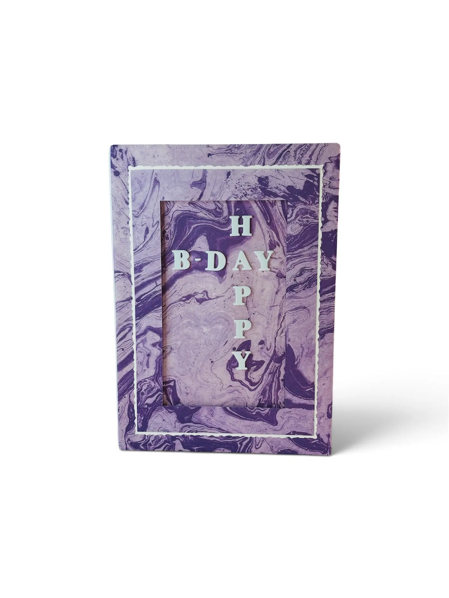 Handmade, 3D, Single-framed Greeting Card for Birthday