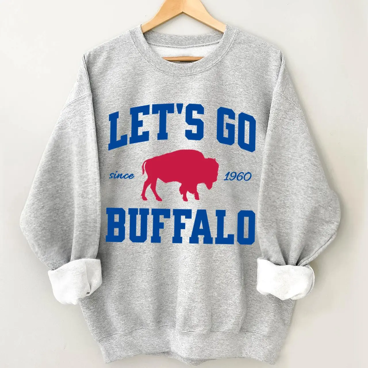 Vintage Buffalo Football Sweatshirt, Buffalo Apparel Football Sweatshirt, Retro Oversized Game Day Sweatshirt, Unisex Gifts For Football Fan