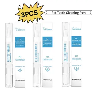 3PCS Yegbong New Pet Toothbrush Dental Pen Freshens Breath Eliminates Oral Odors Cleans Mouth