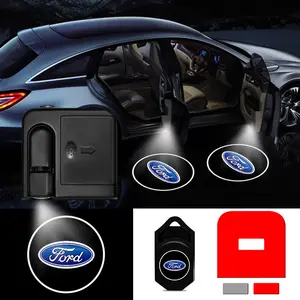 Ford LED Welcome Lights with Logo, Fits Mustang F-150 Escape Explorer Focus Edge Bronco Ranger Fusion Ecosport Car Accessories, Car Decorative Light