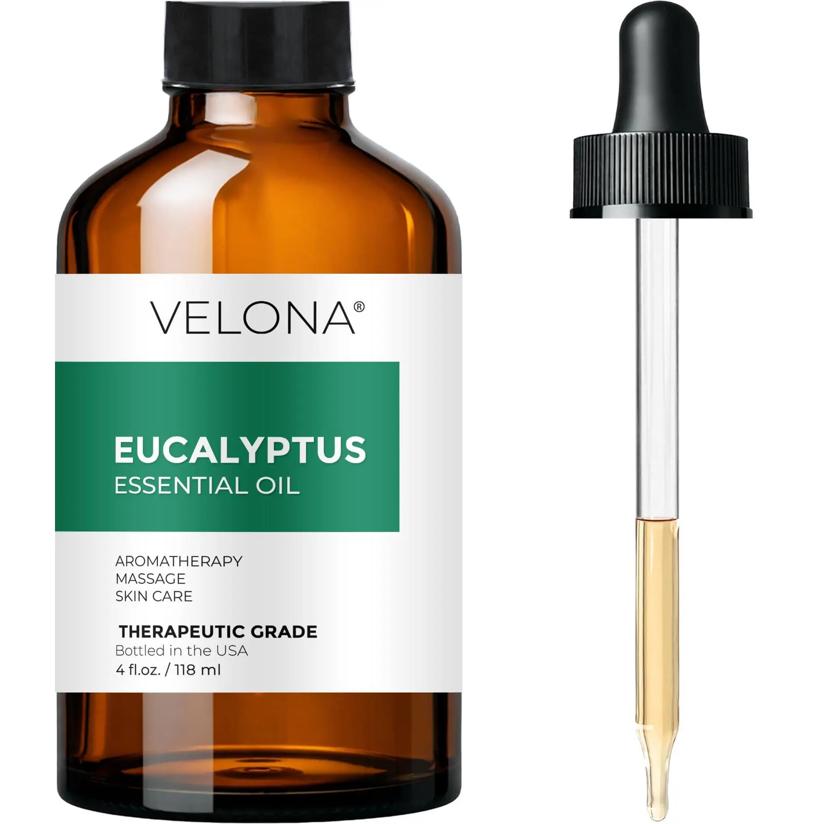 velona Eucalyptus Essential Oil - 4 fl oz Pure Natural Therapeutic Grade for Wellness, Aromatherapy, Healthy Treatment & Massage Care