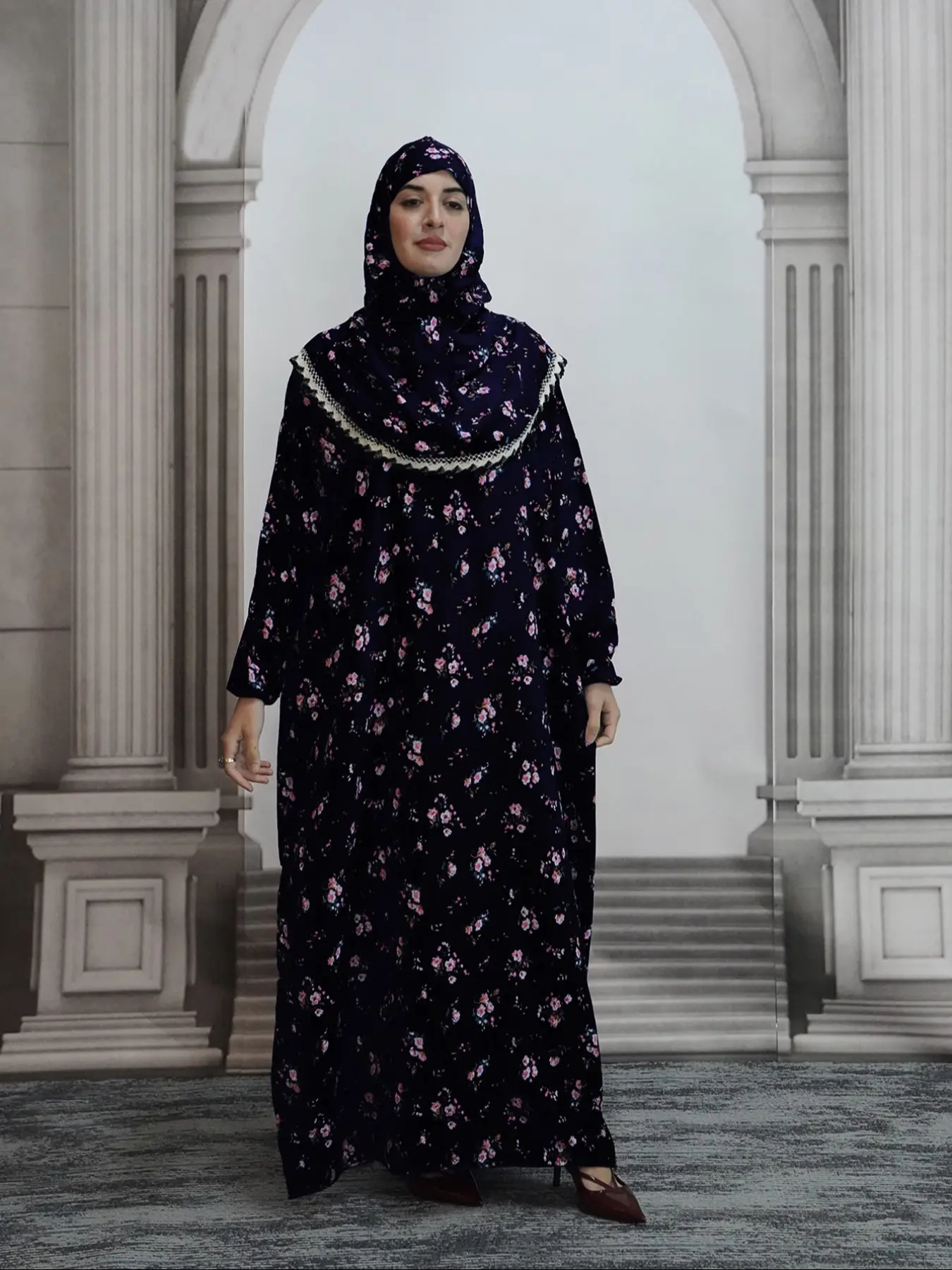 Somali Muslim Women's Lace Hat Soft Breathable Prayer Dress Fashion Print African Long Robe Dress, Modest Muslim Outfits, Modest Loose-Fitting All Seasons, Modesty Muslim Clothing, Muslim Women Gowns, Islamic Muslim Clothing, Modest Somali Muslim Women's Lace Hat Soft Breathable Prayer Dress Fashion Print African Long Robe Dress, Modest Muslim Outfits, Modest Loose-Fitting All Seasons, Modesty Muslim Clothing, Muslim Women Gowns, Islamic Muslim Clothing, Modest