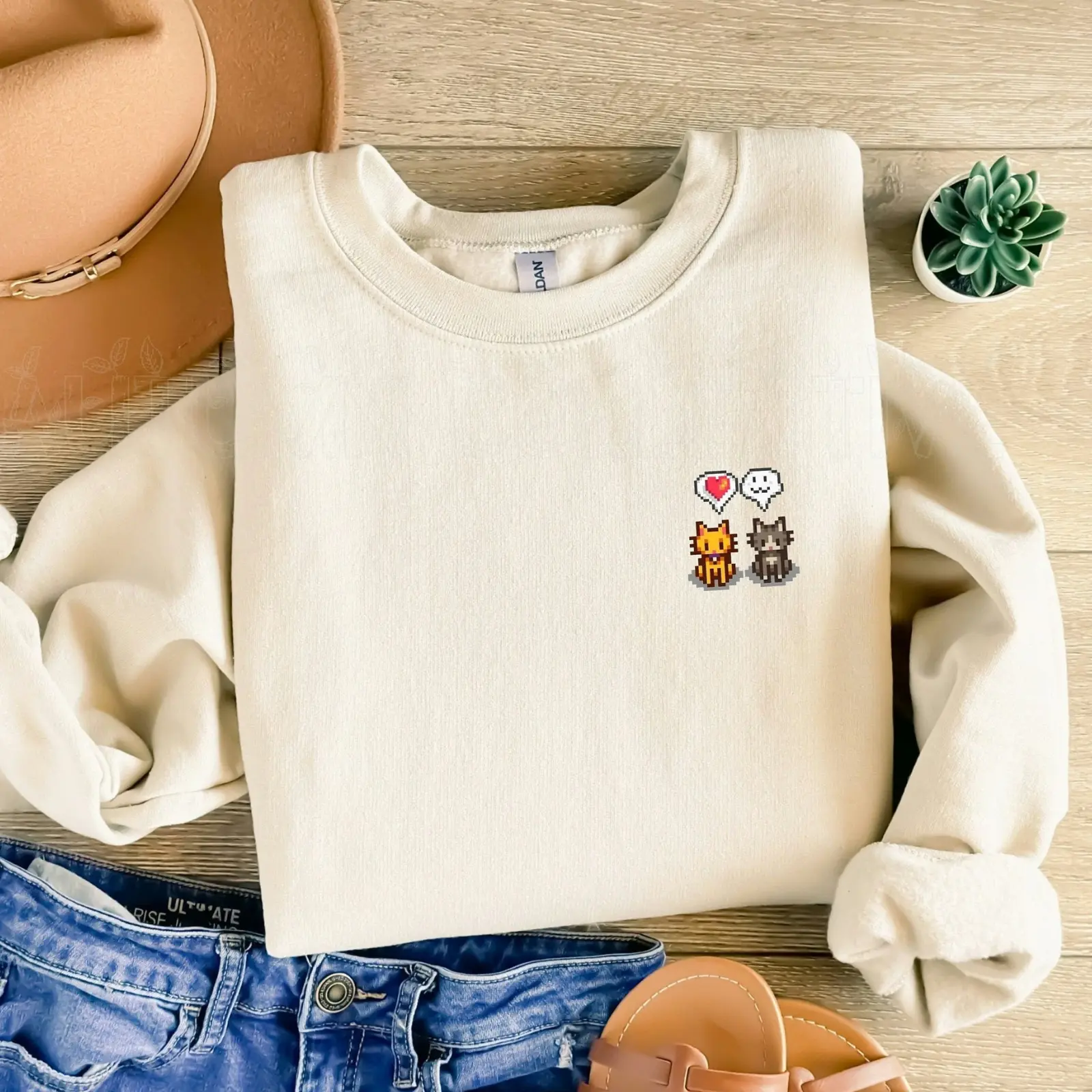 Cat Stardew Valley Sweatshirt, Gift for Her and Him, Video Game