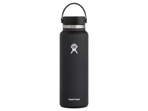 Hydro Flask W40BTS001 40 oz Wide Mouth Water Bottle with Flex Cap, Black