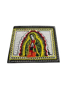 Western Style Saint Mary Wallet Billetera Vaquero Piteado con La Virgen