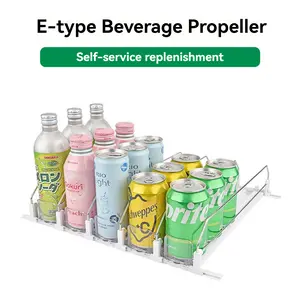 Automatic Pusher Glide and Can Organizer for Refrigerator, Drink Organizer for Fridge, Space-Saving Soda Dispenser for Refrigerator, 12oz 16oz 20oz-Soda Dispenser for Fridge-Holds up to 30 Cans,   2025 Dealsforyoudays