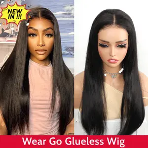 [NEW IN] Yawawe HAIR Wear And Go Glueless Wigs Bleached Tiny Knots Pre Cut transparent Lace Straight Lace Front Human Hair Wigs