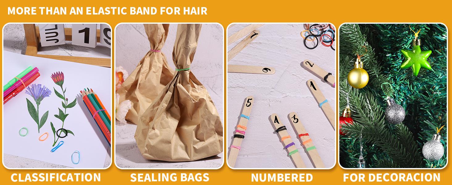 Clear Elastic Hair Bands, 2000pcs Mini Hair Rubber Bands, Hair Ties, Soft Hair Elastics Ties, 2mm in Width and 30mm in Length