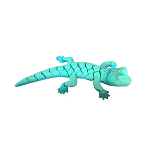 Flexi Gecko - 7 Inches - Desktop or Fidget Toy - Articulated Reptile - 3D Printed - Choose a color!