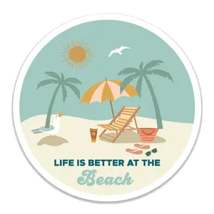 Lucy's Room Life Is Better At The Beach Sticker