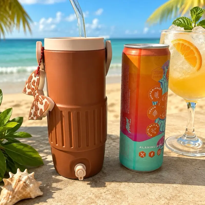 Retro 12oz Can Cooler - Skinny Koozie Drink - Soda Holder
