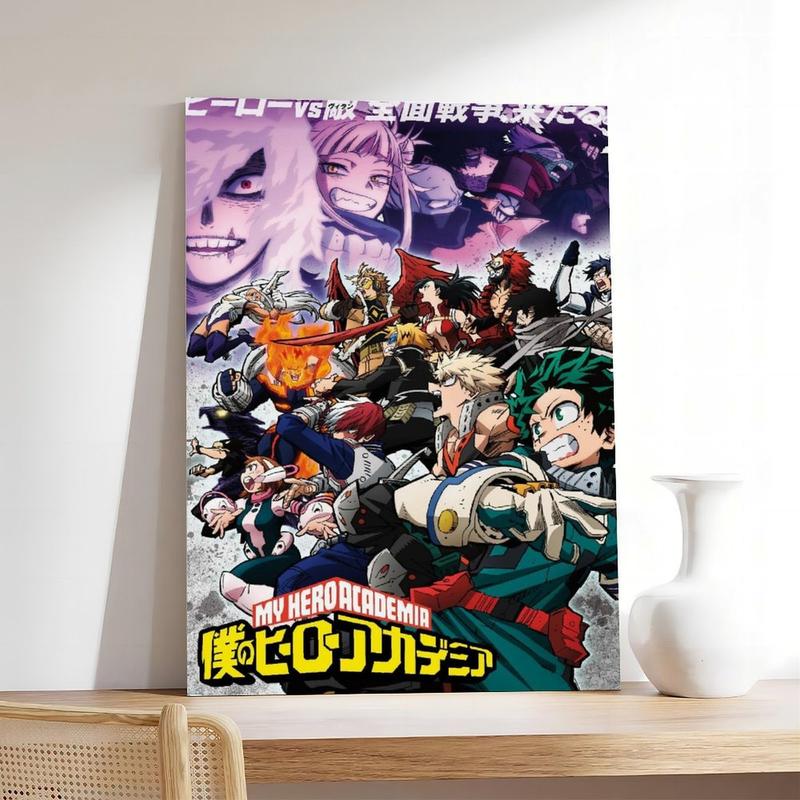 My Hero Academia Art Wall Poster Hot-blooded Battle Comic Poster Japanese Animation Poster Canvas Painting