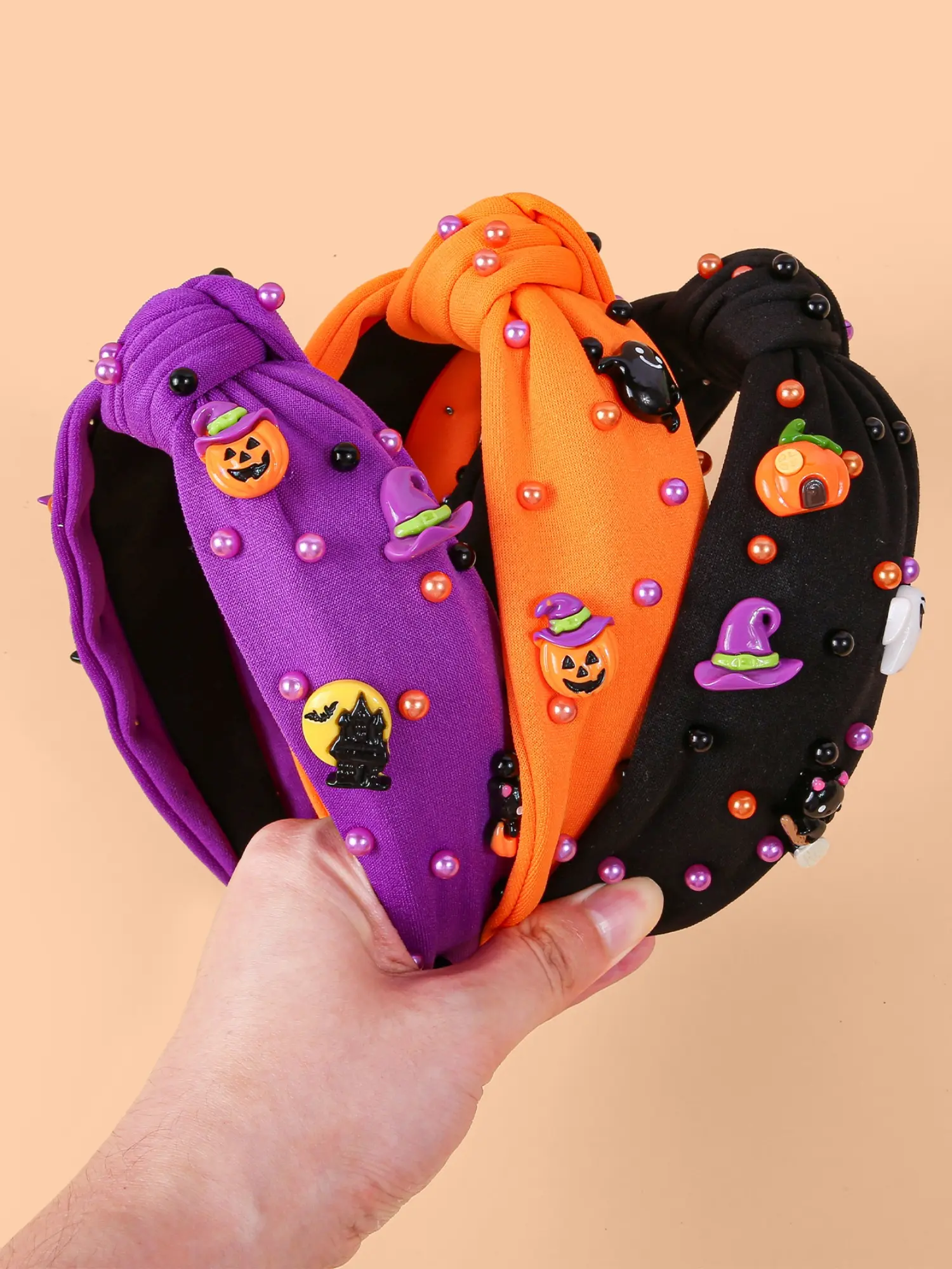 Halloween Knot Wide Hairband Headbands for Party, Suitable for Teens & Girls, Elegant Style, Perfect for Daily Wear & Holiday Events