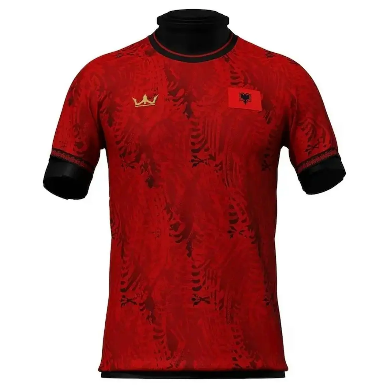 Albania 2026 WC Soccer Jersey Red Black Double Eagle All Over Print Crown Men Women Fan Supporter Tee Casual Street Style 1st 2nd Kit Fall Winter Spring Loose Comfy Unisex Gift