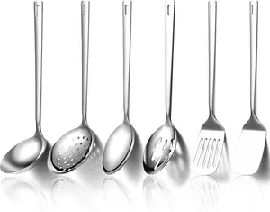 Kitchen Utensils Set 6pcs Stainless Steel Cooking Utensils Set Heavy Duty Kitchen Tools Spatulas Set Home Essentials Kitchen Gadgets Accessories