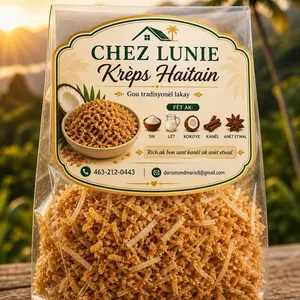 Chez Lunie Krèps Haitian - Traditional Haitian Snack with Rich Ak Bon Sant Kanel Ak Anet Etwal