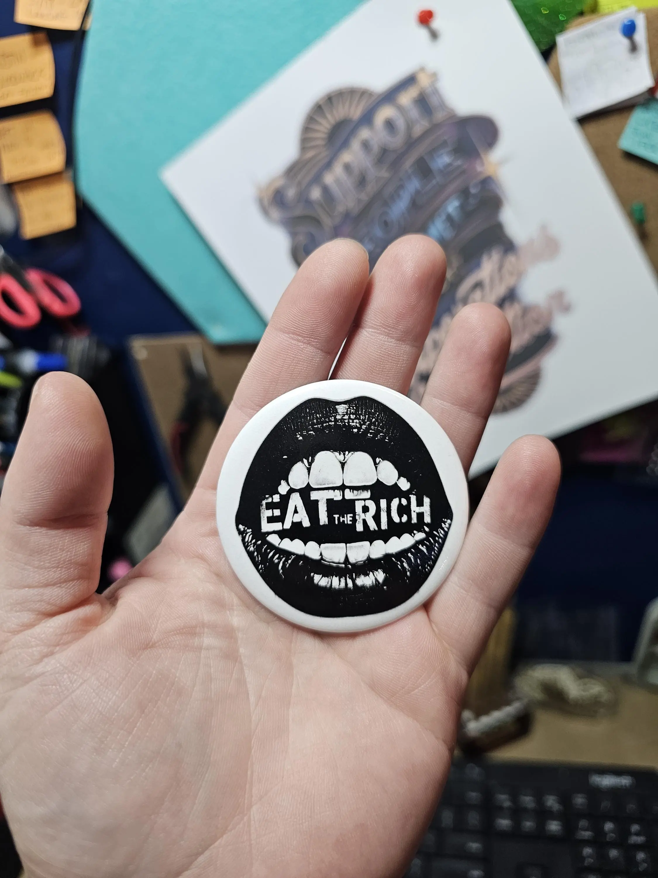 Eat the Rich 2.25" Pins