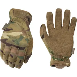 FastFit Tactical Gloves - Heavy Duty Lightweight Multipurpose Gloves - Flexible Grip & Reinforced Palm - Touchscreen Capable - X-Large - MultiCam Camouflage