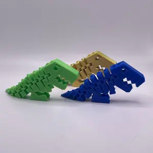 FlexiRex Dinosaur Figurine 3D Printed, Home Decor Ornament