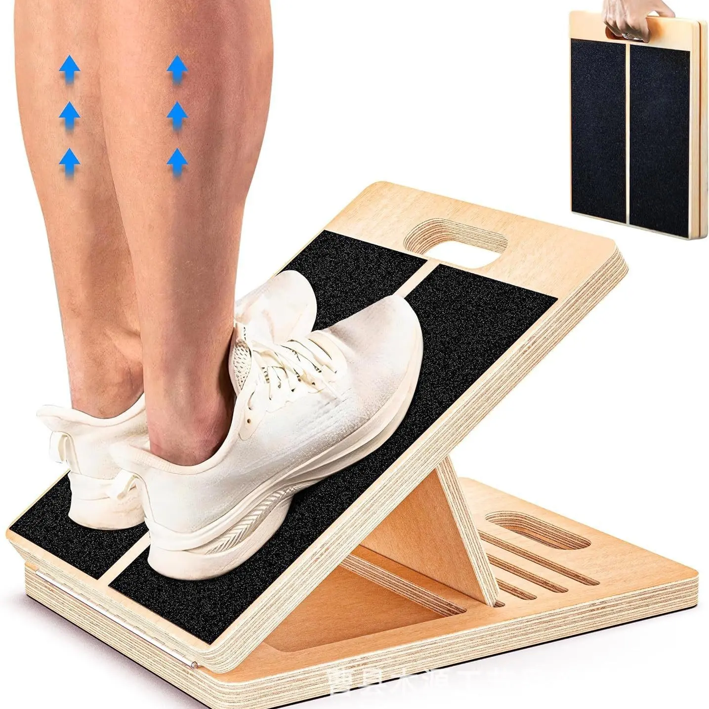 Wooden Stretch Board Portable Home Fitness Balance Board Achilles Tendon Extender Adjustable Incline Pad, Ideal for Leg Stretches, Multifunctional Fitness Board