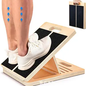 Wooden Stretch Board Portable Home Fitness Balance Board Achilles Tendon Extender Adjustable Incline Pad, Ideal for Leg Stretches