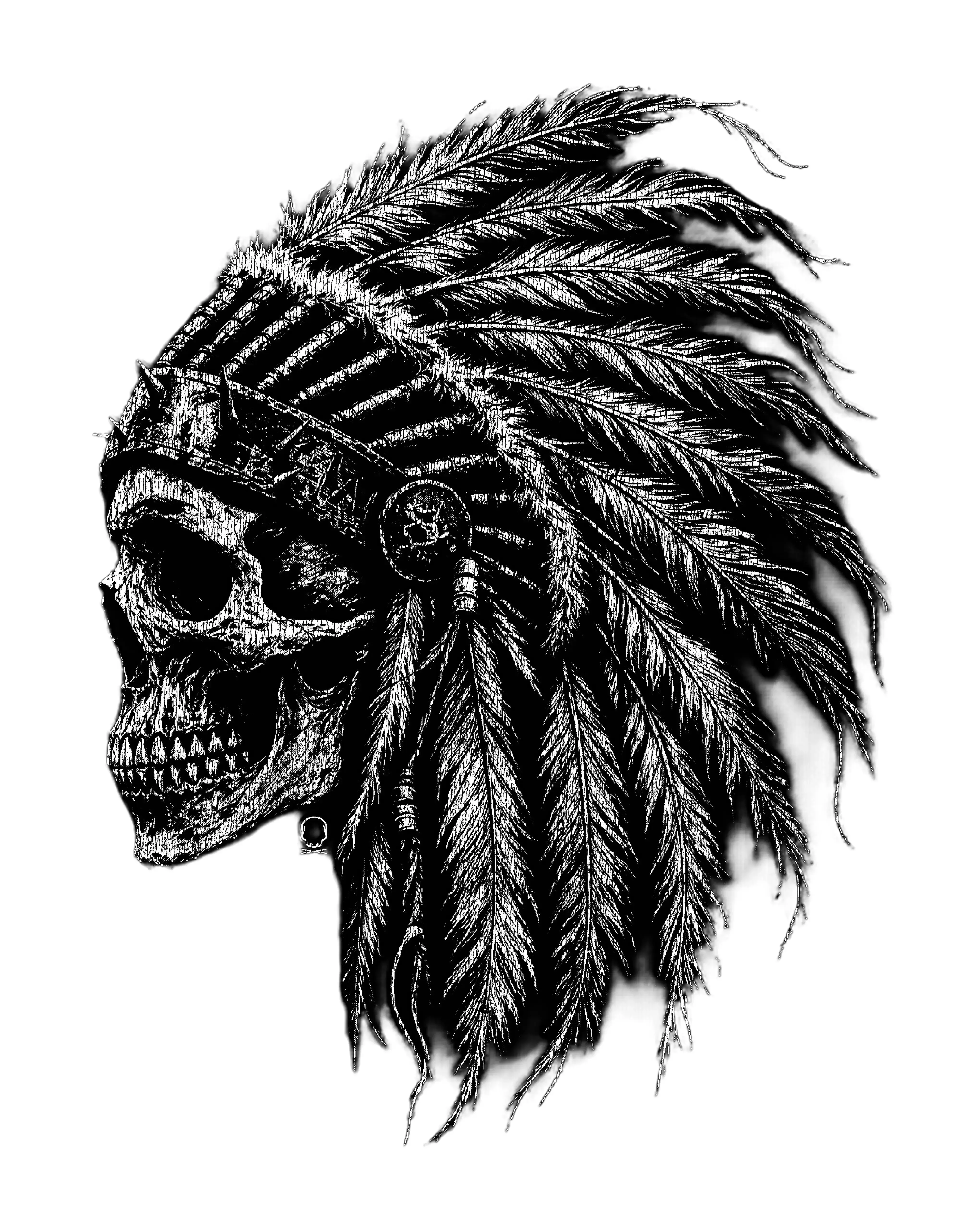 TheDriveClothing Punk Chief Skull Decal Sticker – Y2K Streetwear Vinyl Decal, Biker Car Window Sticker, TikTok Viral Skateboard Laptop Graphic, Grunge Punk Goth Alt Aesthetic Accessory