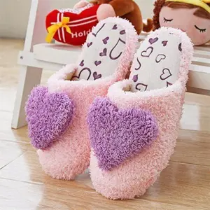 Christmas Warm Cotton Slippers Valentine's Day Warm Cotton Slippers Long Pile Cotton Slippers - Winter Warm House Slippers, Cozy Plush Lining, Secure Grip Sole, Soft Comfort Footwear for Indoor Kitchen Bathroom, Multiple Colors! Cute Furry Santa sister