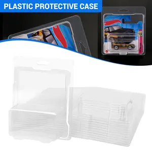 10/20/30/40/50/100Pcs Short Card Diecast Car Clear Protector Case, Premium Thick PET Plastic Clamshell Display 5.1x5.7inch