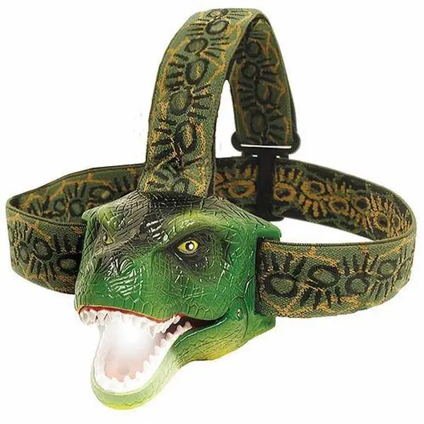 DinoBryte LED Headlamp Roaring T-Rex Dinosaur Head Lamp for Kids | Dino Toy Headlight Flashlight for Boys, Girls, or Adults