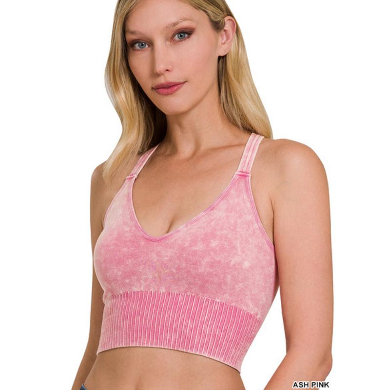 Mya Washed crisscross strap Back Cropped Tank Top Basic Fit Short Womenswear Casual Chic Comfortable Elegant Fitted Sexy Style Tube Formal Pieces