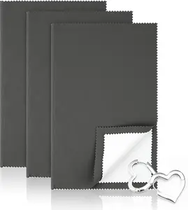 [New Deal] Silver Polishing Cloth 3 Pcs, Large 10" X 12.5" for Jewelry Cleaning, Soft Polishing Cloth for Gold, Silver, Diamond, Platinum Jewelry