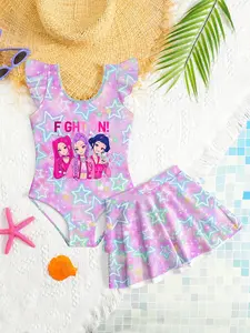 Women's K-Pop Rainbow Star Print Halter Neck Two-Piece Set, Casual Summer Beachwear, Stylish Women's Clothing