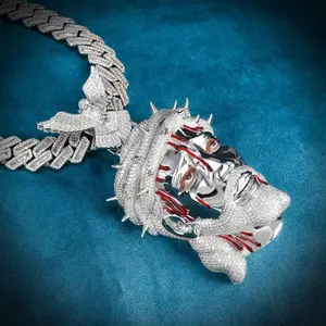 2—76RCC New Bleeding Jesus Pendant Moissanite Hip Hop Jewelry Jesus Pendant 925 Silver Custom Rapper Men's Pendant