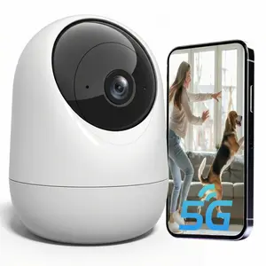 Indoor Camera 5G&2.4G WiFi,2K Security Cameras for Home Security,360°Pan & Tilt, Dog/Pet Baby Camera with Motion Tracking& Sound Detection, 2-Way Audio, Night Vision