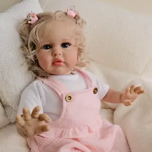 Lifelike Reborn Baby Dolls 24" Big Size Cloth Body Toddler Chubby Real Life Baby Christmas Birthday Gifts