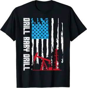 Drill Baby Drill Oilfield Oilrig Gas Oil Rig Fracking Funny T-Shirt - Kadashya Shop 66B0DPLN7HR8