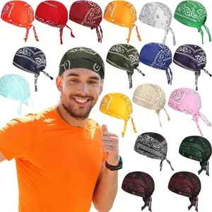 18 Piece Adult Quick-Drying Hats Multi Color Sweat Absorbing Hats Cycling Headbands Beauty & Personal Care