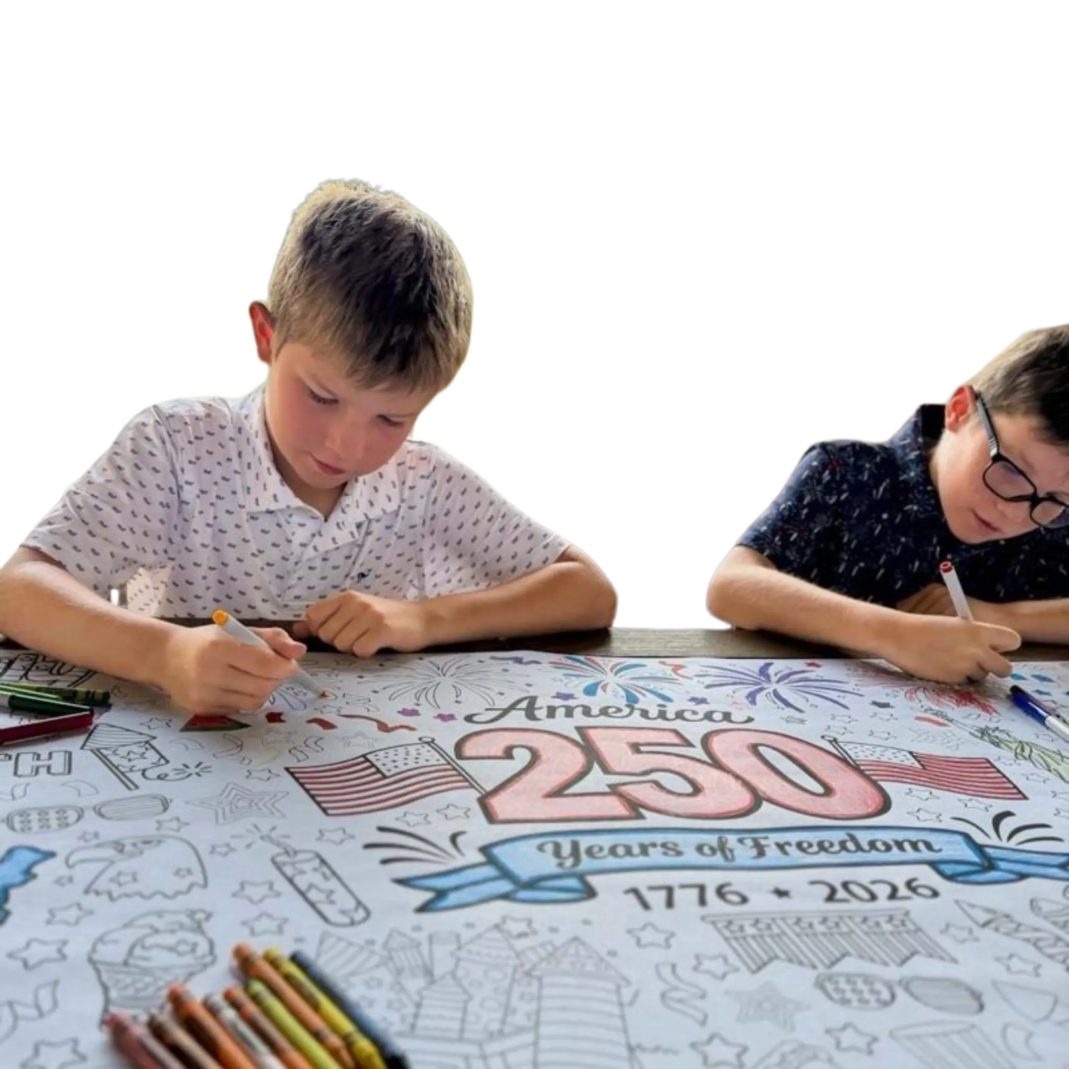 July 4th Banner | Giant Coloring Banner | 250th Anniversary Celebration | USA | 4th of July Party Celebration Banner Decoration