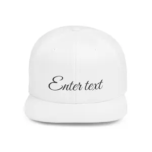 Flat Snapback Custom Text Hat