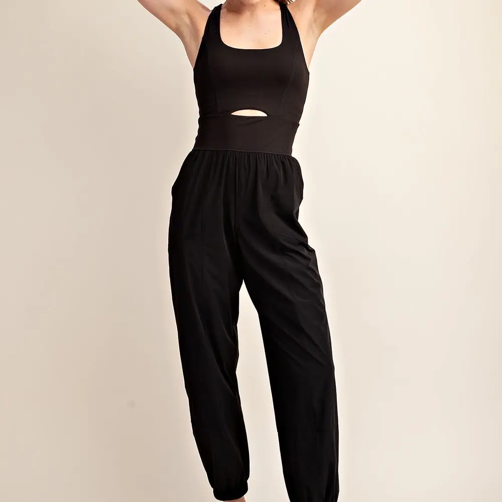 Butter Soft Recycled Polyester Cargo Pant Jumpsuit